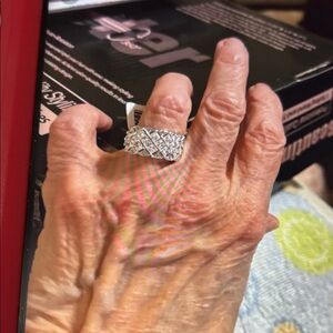 Intricate Silver Crisscross Ring